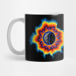 abstract sun and moon Mug